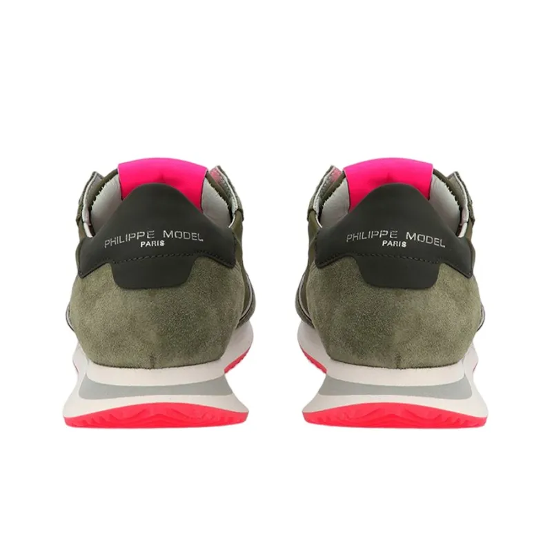 PHILIPPE MODEL Paris Tropez Suede-panelled Sneakers-4