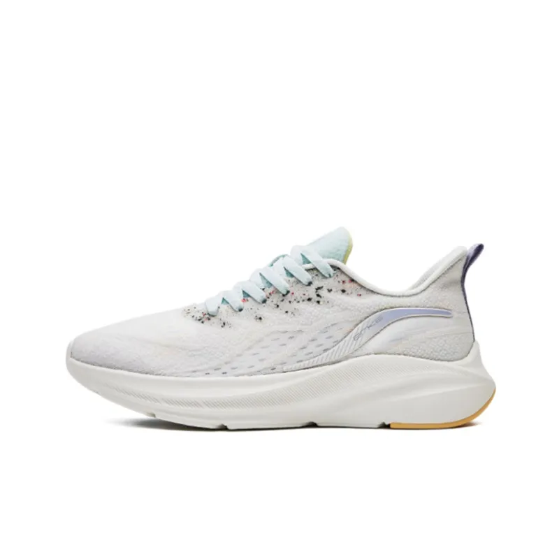 Erke Rebound Cushioning, Abrasion Resistant, Slip Resistant Low Top Casual Running Shoes Women's Purple White-0