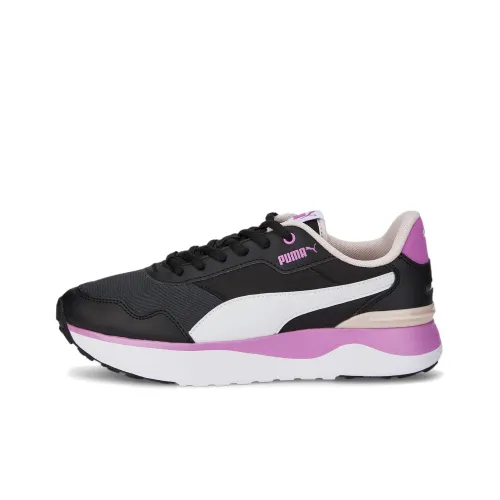 PUMA R78 Slip-Resistant Low-Top Casual Shoes Women's Black White Purple