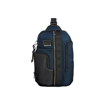 TUMI Alpha Bravo Nylon Shoulder Bag, Crossbody Bag, Sling Bag Medium Size Men's Blue/Black