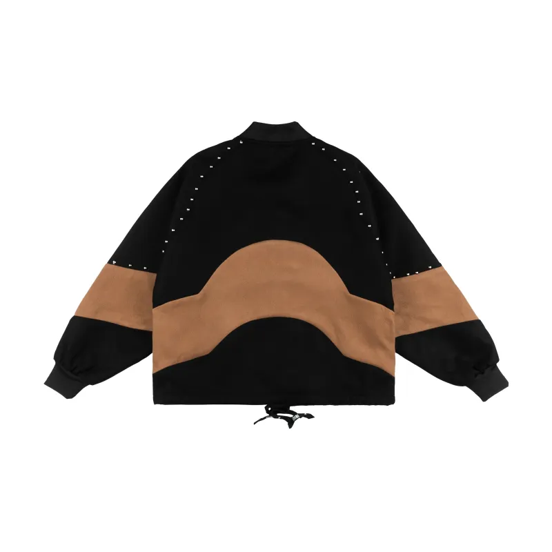 XINYINSU Jacket Spring And Autumn Unisex Black-1