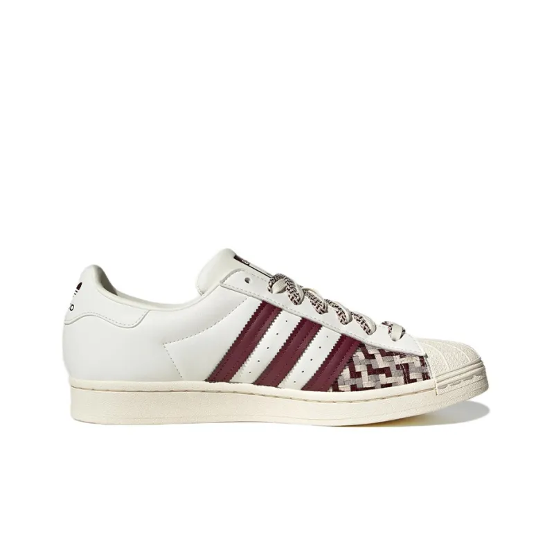 Adidas Originals Superstar Skateboard Shoes 'Off White Maroon' Women's-1