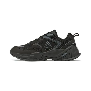 PEAK State Pole Source Back Casual Shoes Men Low Top All Black