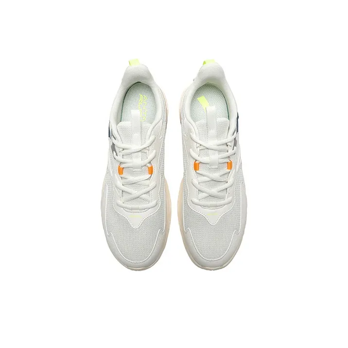 Anta Cushioned Anti-Slip Wear-Resistant Breathable Lightweight Low-Top Running Shoes Men's White Gray Blue-3