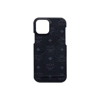 MCM Original Visetos Coated Canvas IPhone 12/12 Pro Protective Case Phone Case Unisex Black