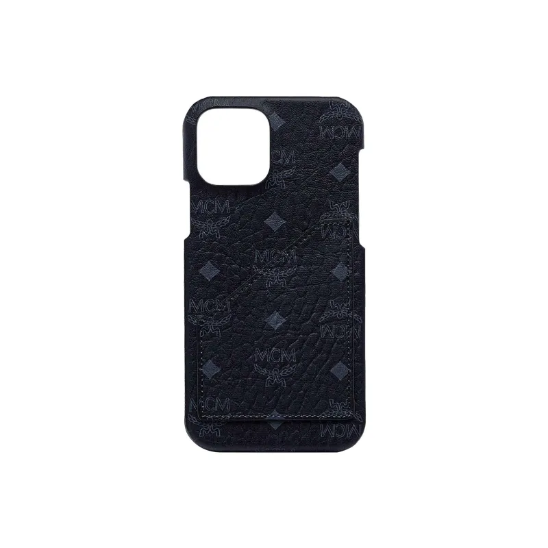 MCM Original Visetos Coated Canvas IPhone 12/12 Pro Protective Case Phone Case Unisex Black-0