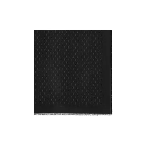 SAINT LAURENT Knit Scarves Women's Black/Dark Gray