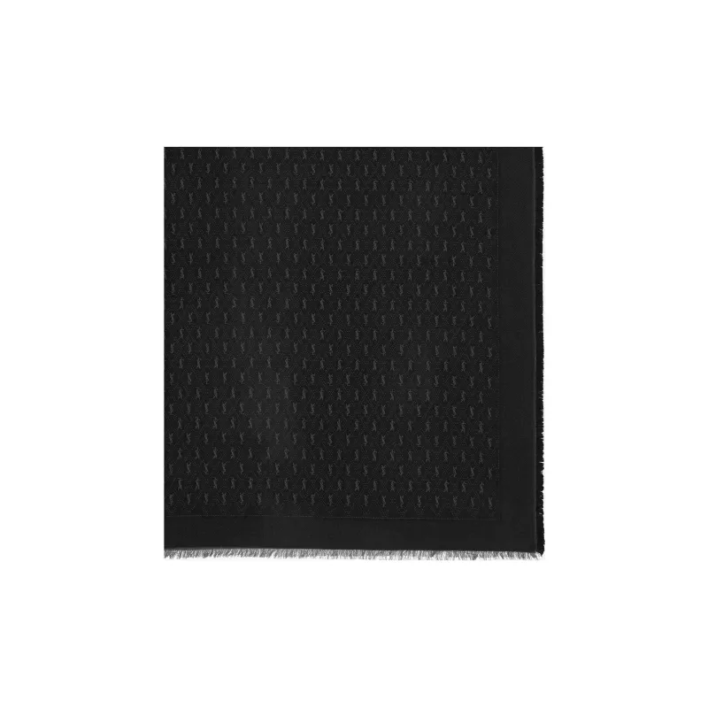 SAINT LAURENT Cassandre Monogram Large Scarf-0