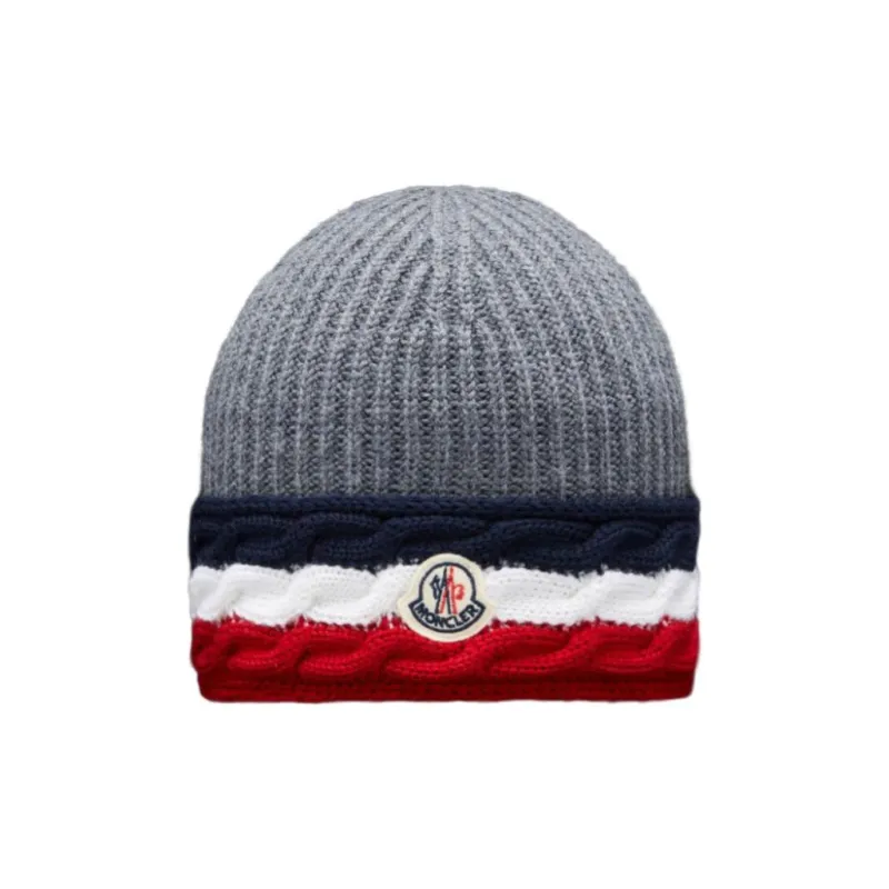 Moncler Logo Patch Knitted Beanie-0