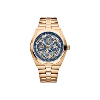 VACHERON CONSTANTIN Longitudinal And Lateral Collection OVERSEAS Automatic Mechanical Movement Men's Watch Cut Out Dial