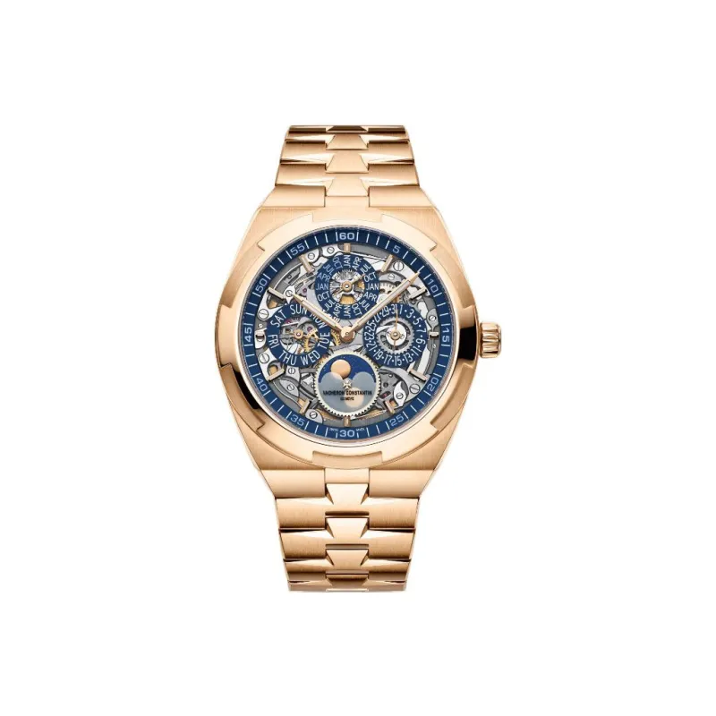 VACHERON CONSTANTIN Longitudinal And Lateral Collection OVERSEAS Automatic Mechanical Movement Men's Watch Cut Out Dial-0