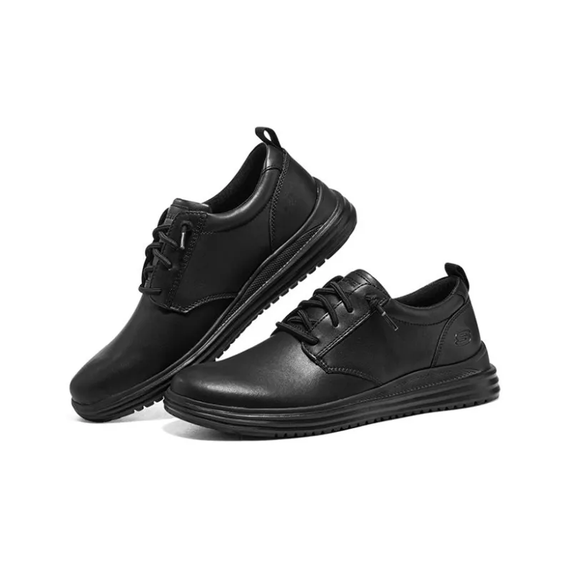 Skechers Proven Cushioned Slip Resistant Abrasion Resistant Low Top Casual Shoes Men's Black-2