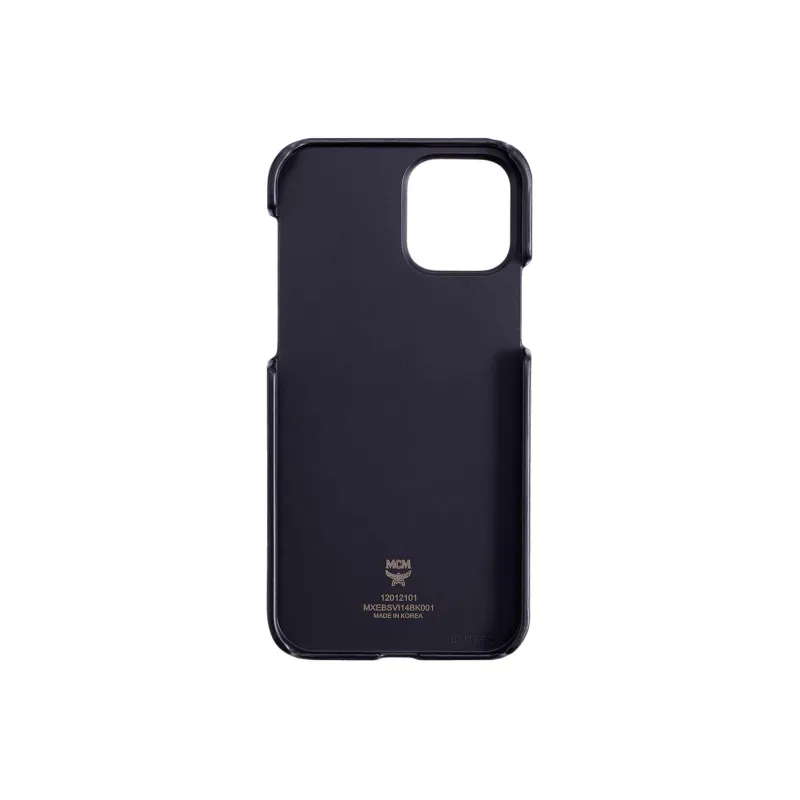 MCM Original Visetos Coated Canvas IPhone 12/12 Pro Protective Case Phone Case Unisex Black-2