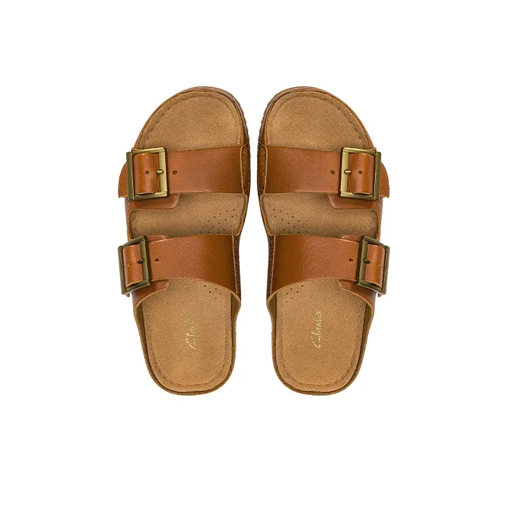 Clarks Slide Slippers Women's Dark Umber-3