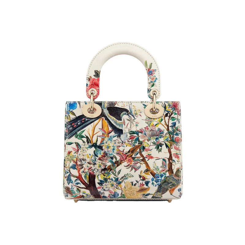 DIOR Lady Dior Cow Leather Daisie Bag Shoulder Bag Crossbody Bag Handbag Small Size Women's Milk White-1
