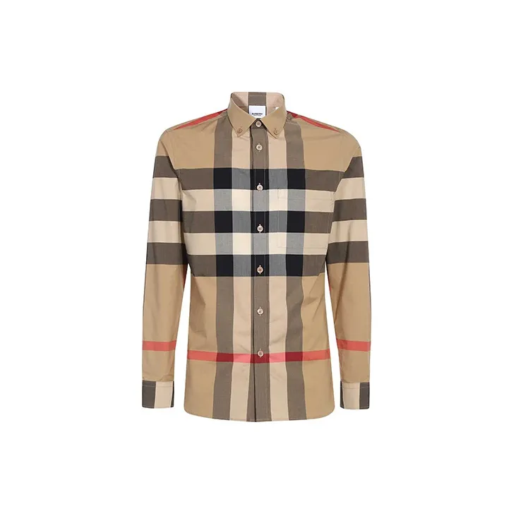 Burberry Shirts Men Khaki-1