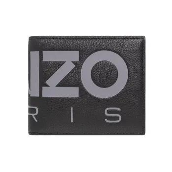 KENZO Cow Leather Wallet Men's Black