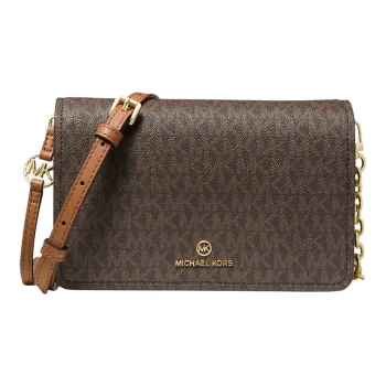 MICHAEL KORS Jet Set Charm Artificial Leather Shoulder Bag Crossbody Bag Regular Women's Dark Brown