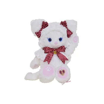 BABY Nekokumya Paw Print Bell Polka Dot Plush Toy Bag Raw White X Rogue Red Dolls Plush Doll