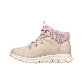 Skechers Synergy Casual Shoes Women's High-Top Ecru/Pink