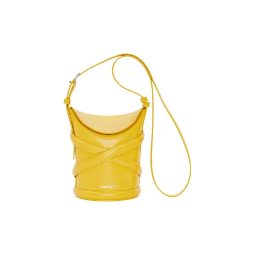 Alexander McQueen THE CURVE BAG Calfskin Crossbody Bag Shoulder Bag Women's Yellow