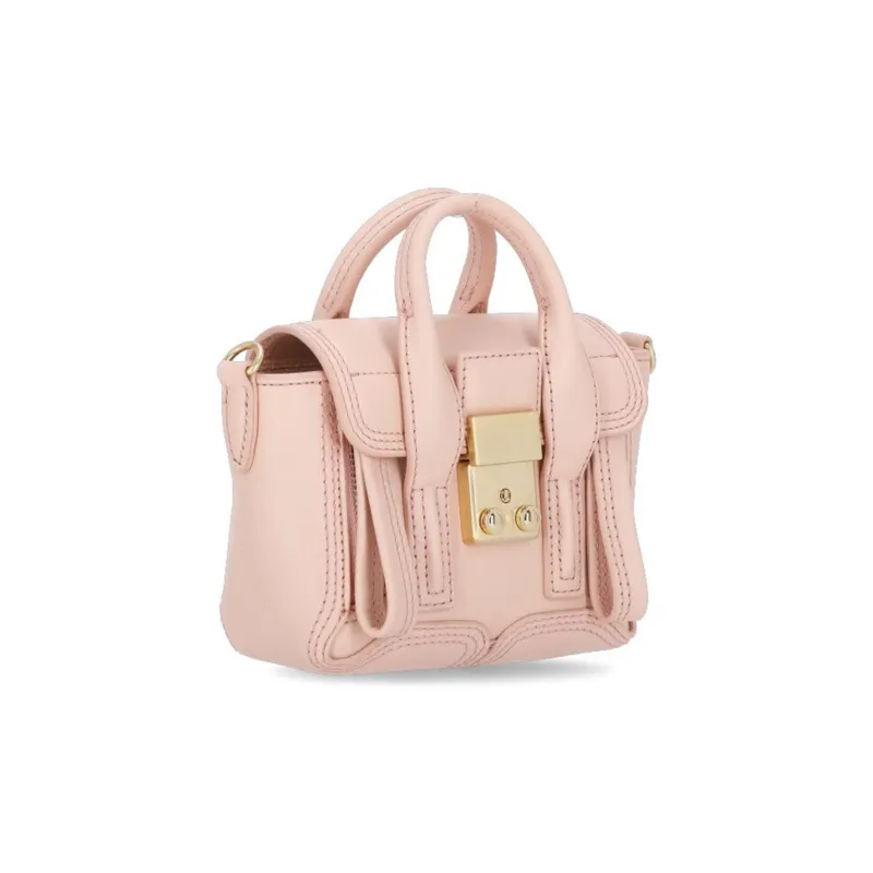 3.1 Phillip Lim Pashli Calfskin Biker Bag, Shoulder Bag, Crossbody Bag, Handbag Mini Women's Light Pink-2