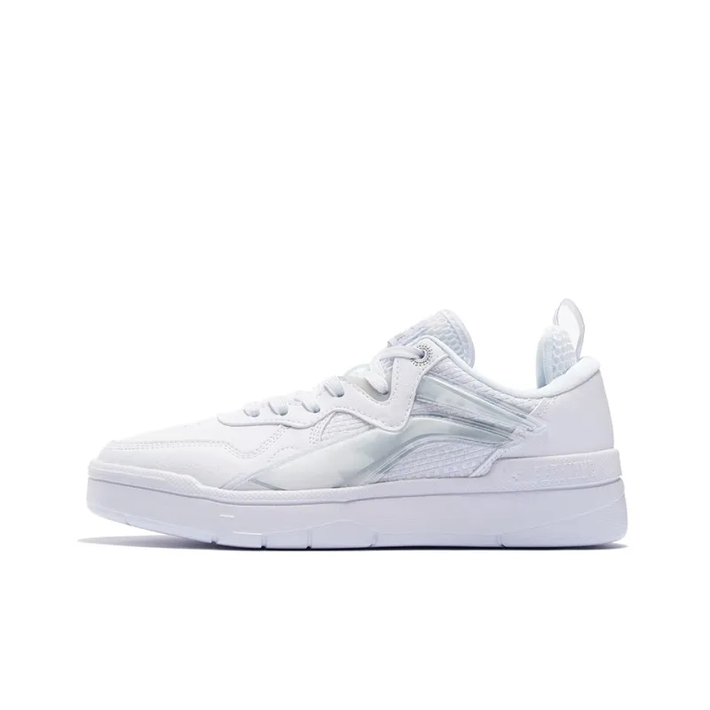 LiNing Wave Lite Low Top Skateboard Shoes Men's White-0
