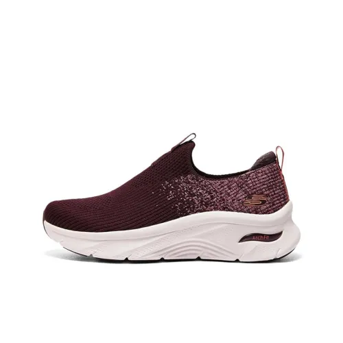 Skechers ARCH FIT D'LUX Casual Shoes Women's Low-Top Burgundy