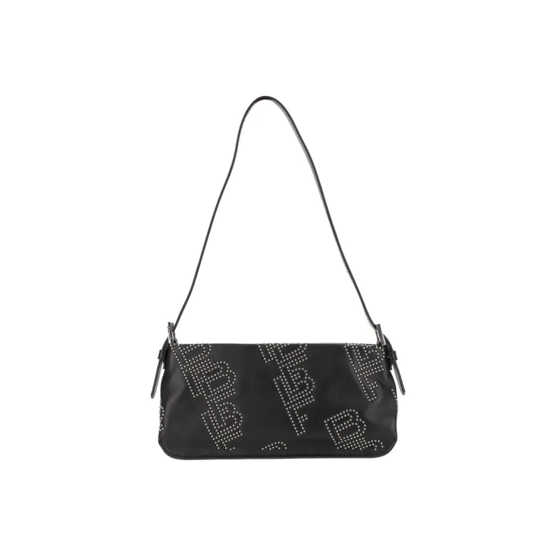 By Far Monogram Stud Shoulder Bag-2