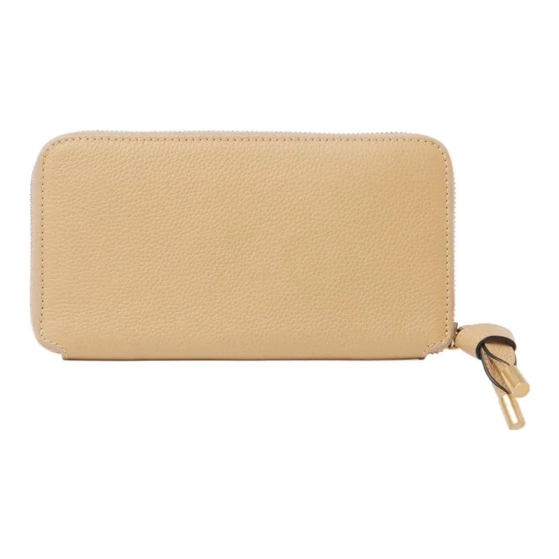 Chloe Marcie Grain Calfskin Wallet Women's Beige-1