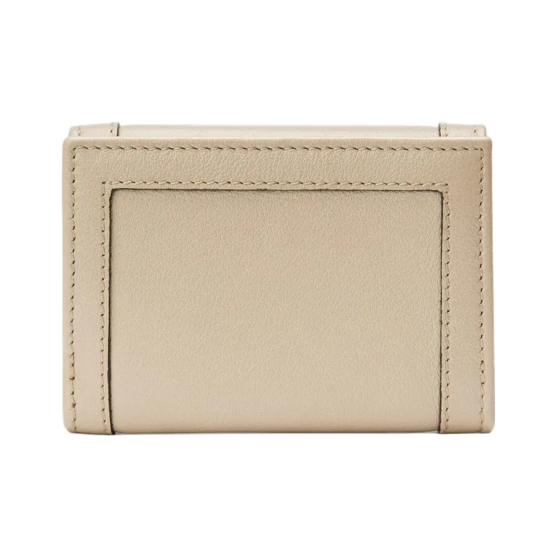 GUCCI Diana Leather Wallet Medium Size Women's Beige-1