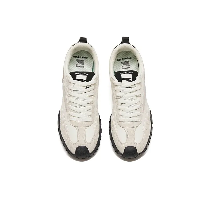 Anta Cushioning Anti Slip And Wear Resistant Low Top Life And Leisure Men's White Black-3