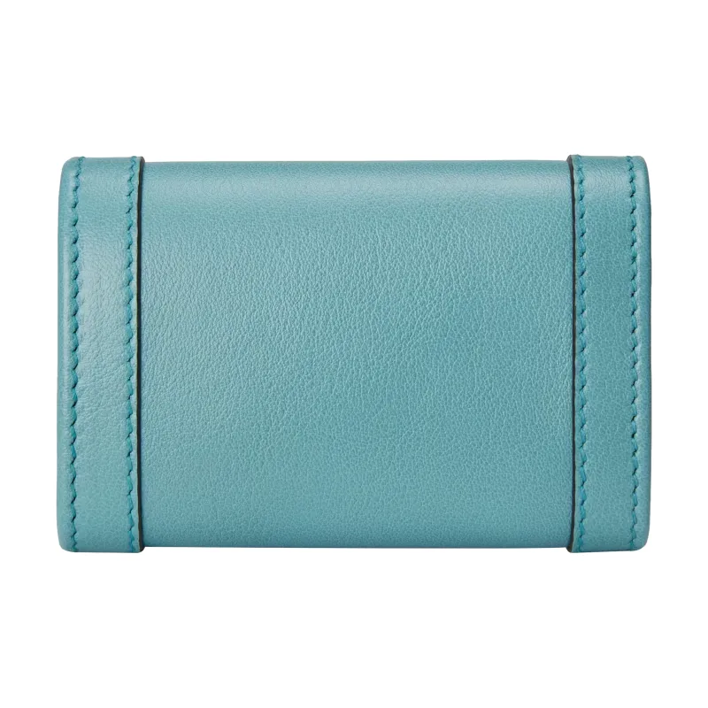 GUCCI Leather Key Pouch Women's Light Blue-2