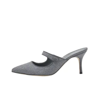 MANOLO BLAHNIK Other Abrasion-Resistant Wrap-toe Slippers Women's Gray