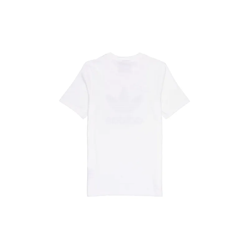 Adidas Originals Trefoil T Shirts Men White/Feather Blue-1