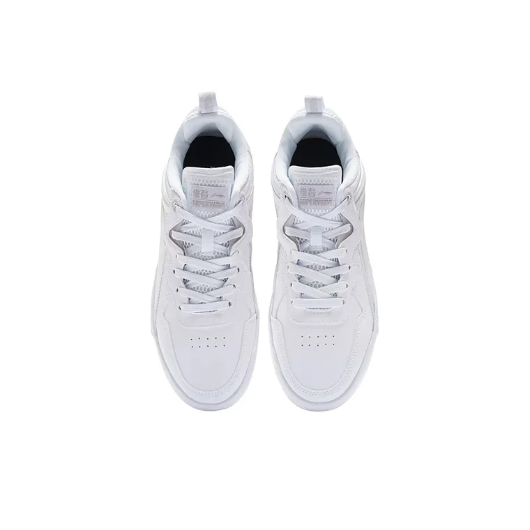 LiNing Wave Lite Low Top Skateboard Shoes Men's White-3