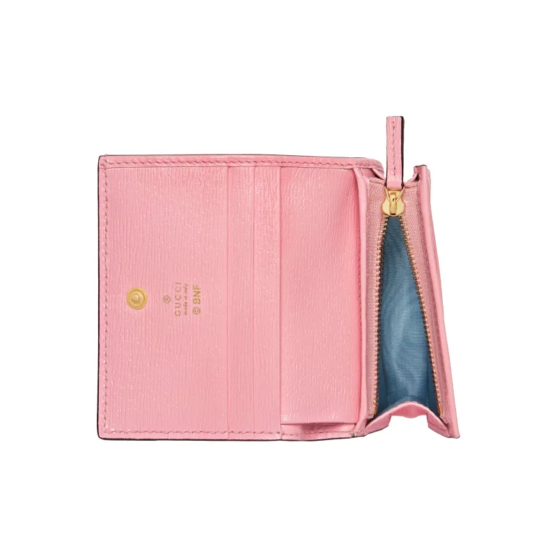 GUCCI Bananya Banana Meow, Collaboration Limited Edition Leather Wallet, Card Holder Regular Women's Pink-5
