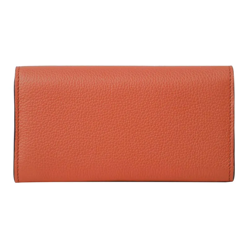 Chloe Marcie Grained Calfskin Wallet Women's Orange-1