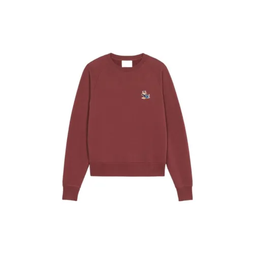 Maison Kitsune Back To Series Sweatshirts Women's Burgundy