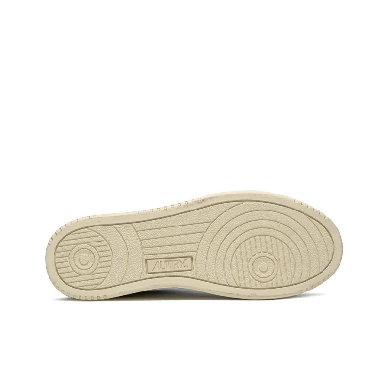 AUTRY Medalist Leather Suede Low White Beige Orange Women's-3