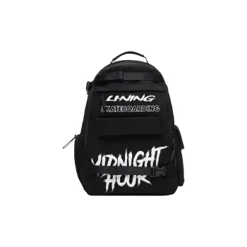 LiNing Skateboard Cotton Backpack Unisex Black