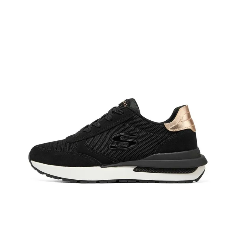 Skechers HALOS Casual Shoes Women's Low Top Black/Gold-0