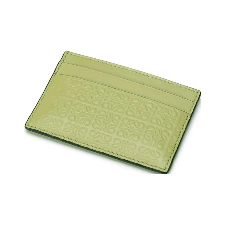 LOEWE Cow Leather Card Holder Card Holder Women's Avocado-3