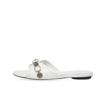 Balenciaga Cagole Sandals 'White Arena Lambskin' Women's