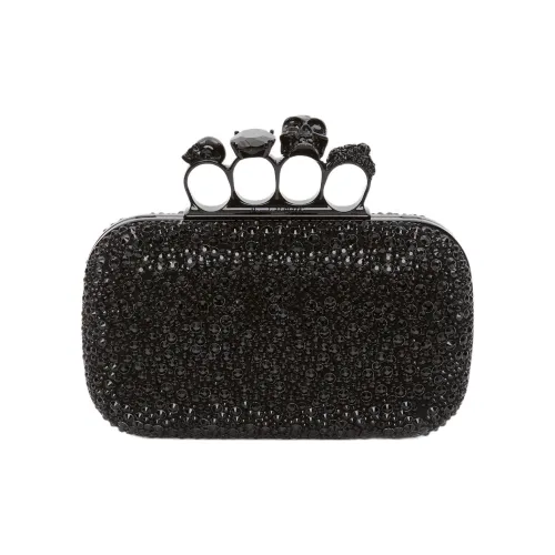 Alexander McQueen Calfskin One Shoulder Crossbody Clutch Regular Women's