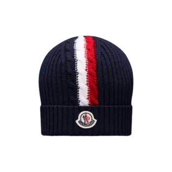Moncler Logo-patch Striped Beanie
