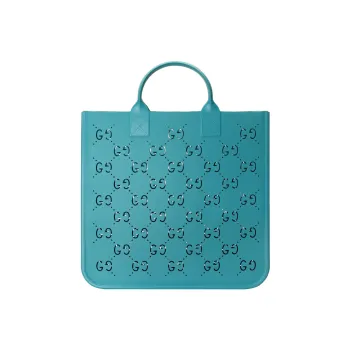 GUCCI Rubber Tote Bag Shopping Bag Handbag Kids' Bags Regular Kids' Light Blue