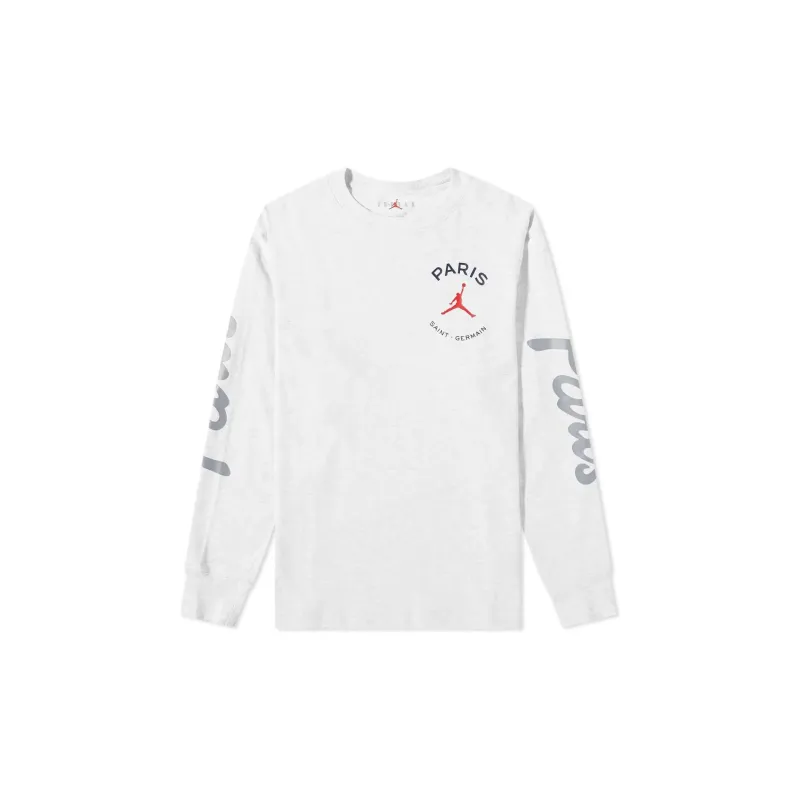Jordan Drop Shoulder Sleeve T Shirt Men's Light Gray-0