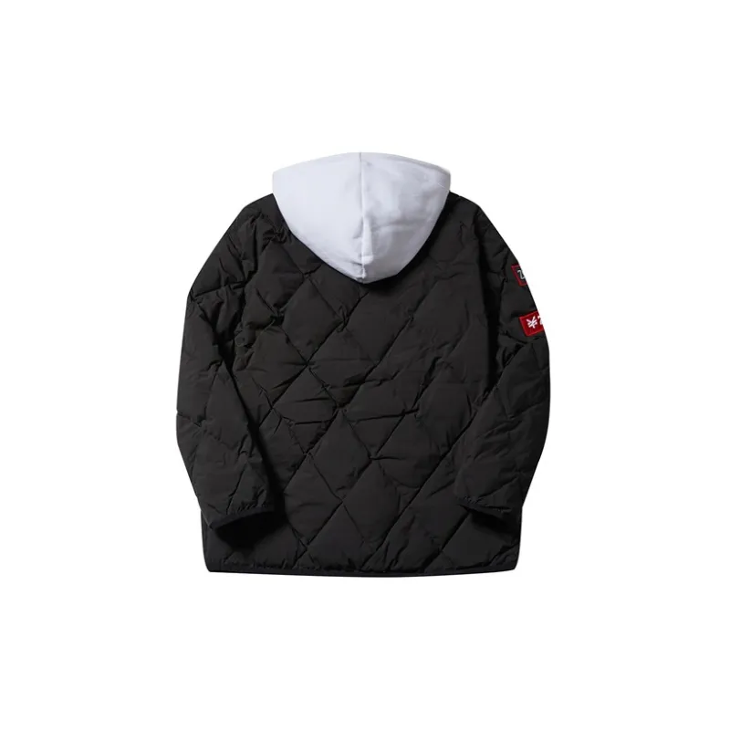 Zoo York Figure Print Letter Shape Abstract Pattern Baseball Collar Loose Fit Thickened Puffer Jacket Unisex-1