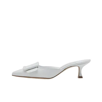 MANOLO BLAHNIK Other Abrasion-Resistant Wrap-toe Slippers Women's White